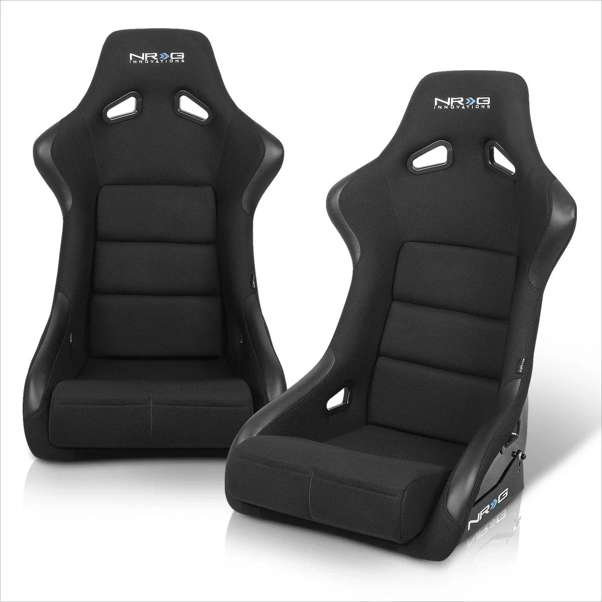 2X Fixed Back Racing Bucket Seats for Universal Fit (FRP-301)