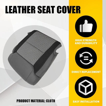 2X Bottom Seat Covers for Toyota Tundra (2014–2021) Gray Black Cloth