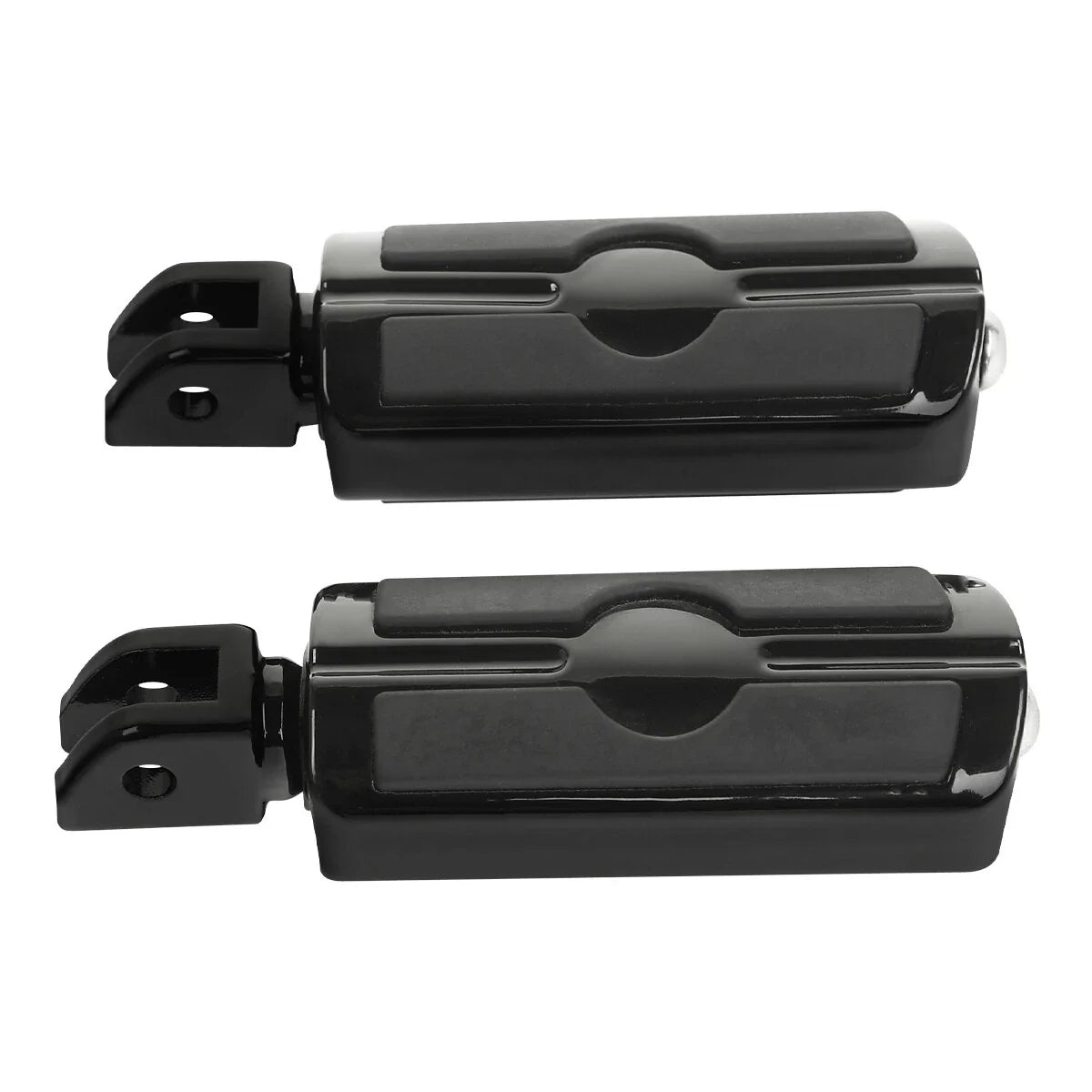 Black Front Rider Footrests Foot Pegs for Harley Softail Fat Bob (2018–2025)