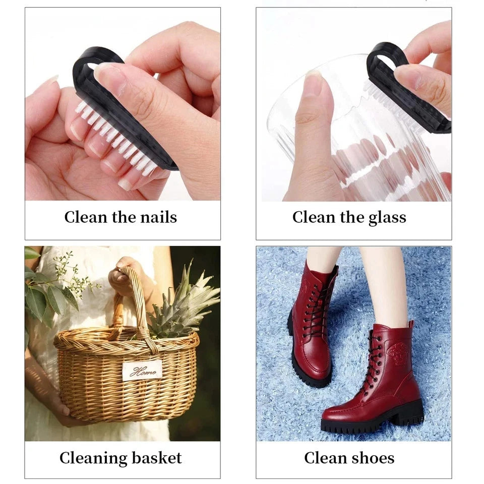 20X Nail Cleaning Brushes for Home Use - Plastic with Black Handle