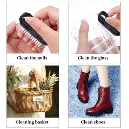 20X Nail Cleaning Brushes for Home Use - Plastic with Black Handle