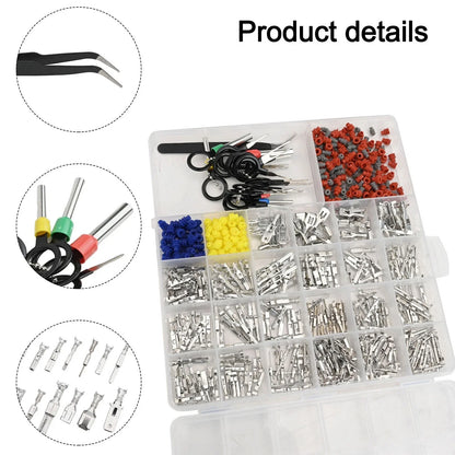660Pc Electrical Wire Terminal Set with Removal Tools for Universal Use