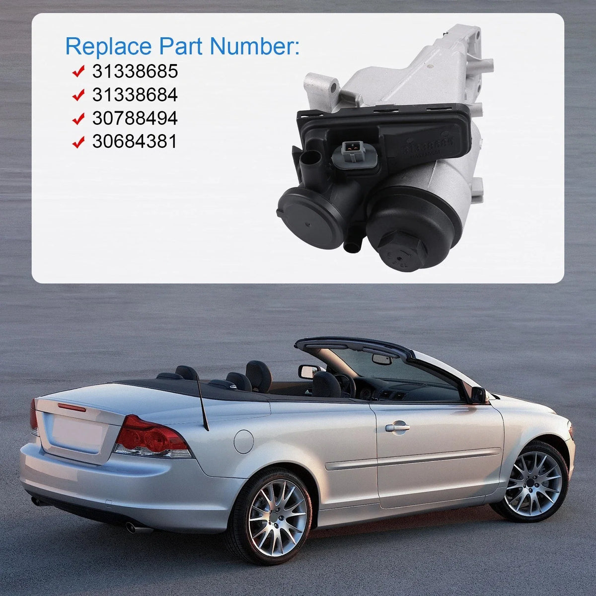 Oil Filter Housing for Volvo S40 V50 S60 V60 XC60 XC70 C70 C30 (2004–2016)