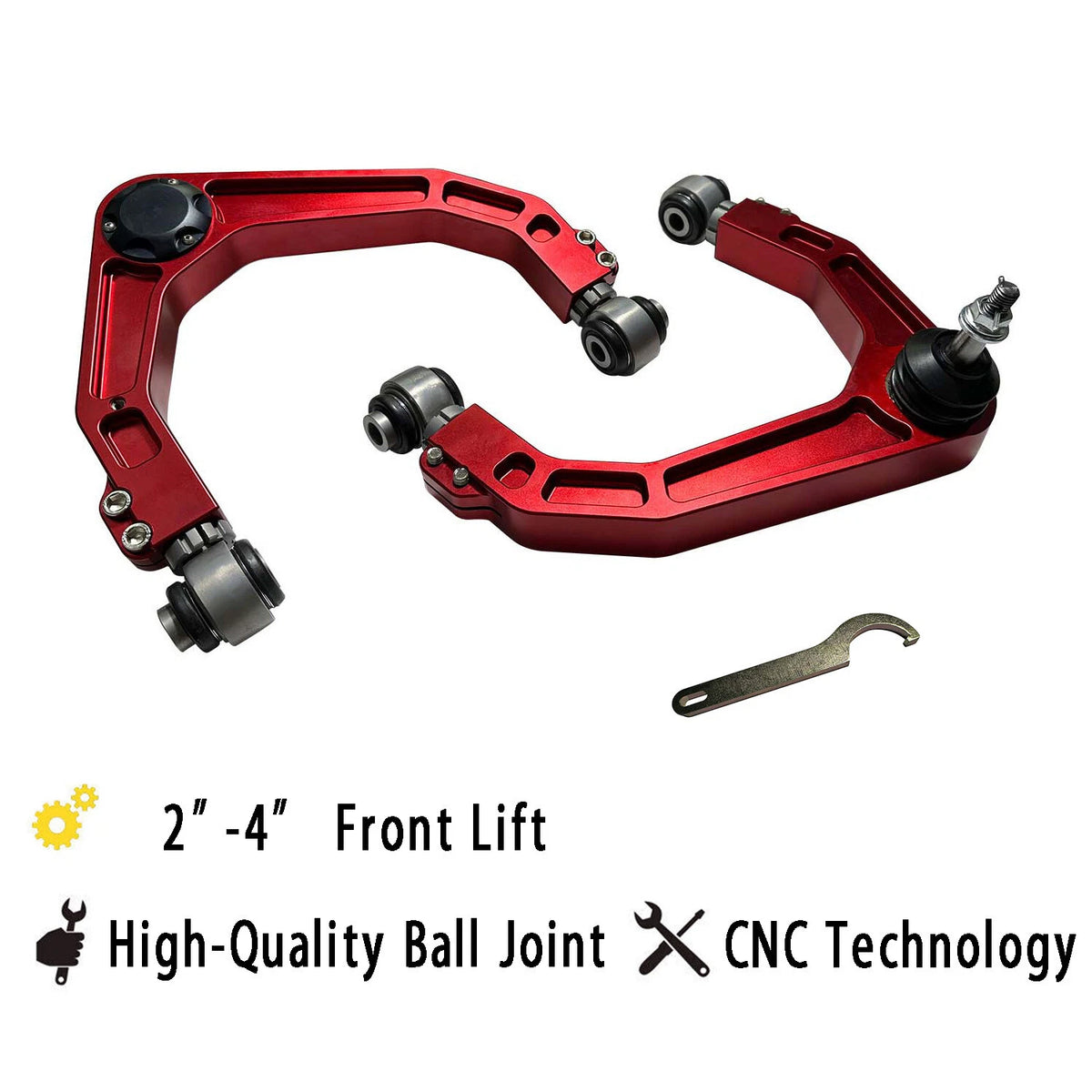 2X Front Upper Control Arms UCA Lift Kit for Silverado Sierra (2007–2018) 104053