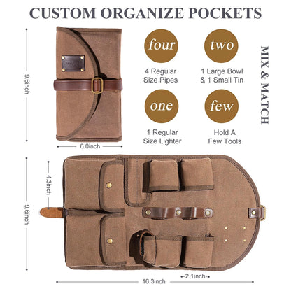 Waxed Canvas Bag for Automotive Use (16.34" x 9.65" Unfolded)