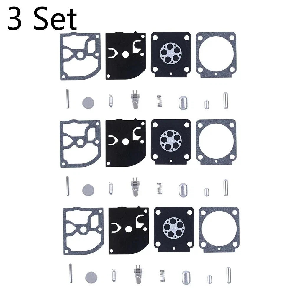 Set of 3 Carburetor Rebuild Kits for Stihl MS171 MS181 MS201 (RB-99 RB99)