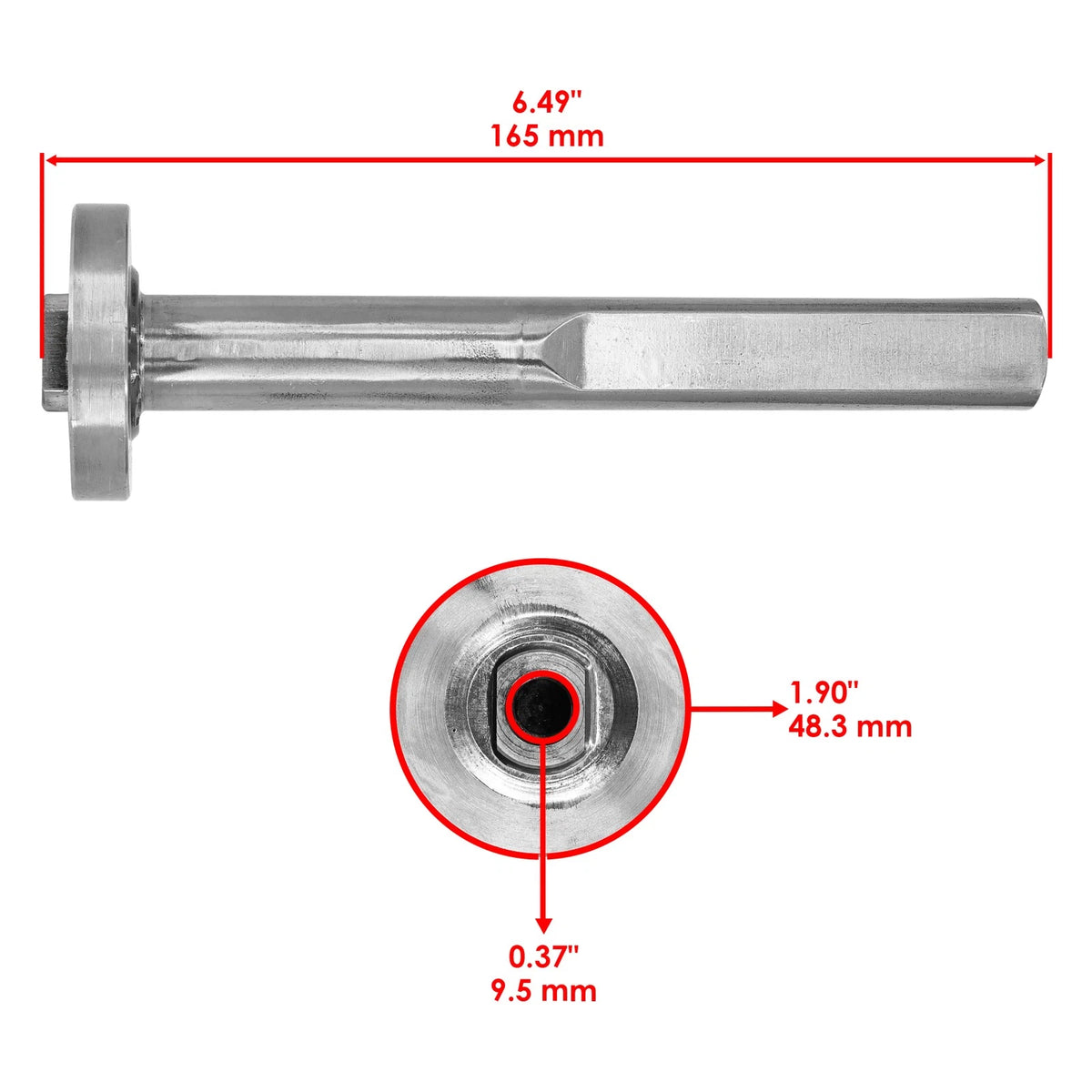 Celox Spindle Shaft for Troy Bilt Wide Cut (12A-753B063, 12B-753B063)