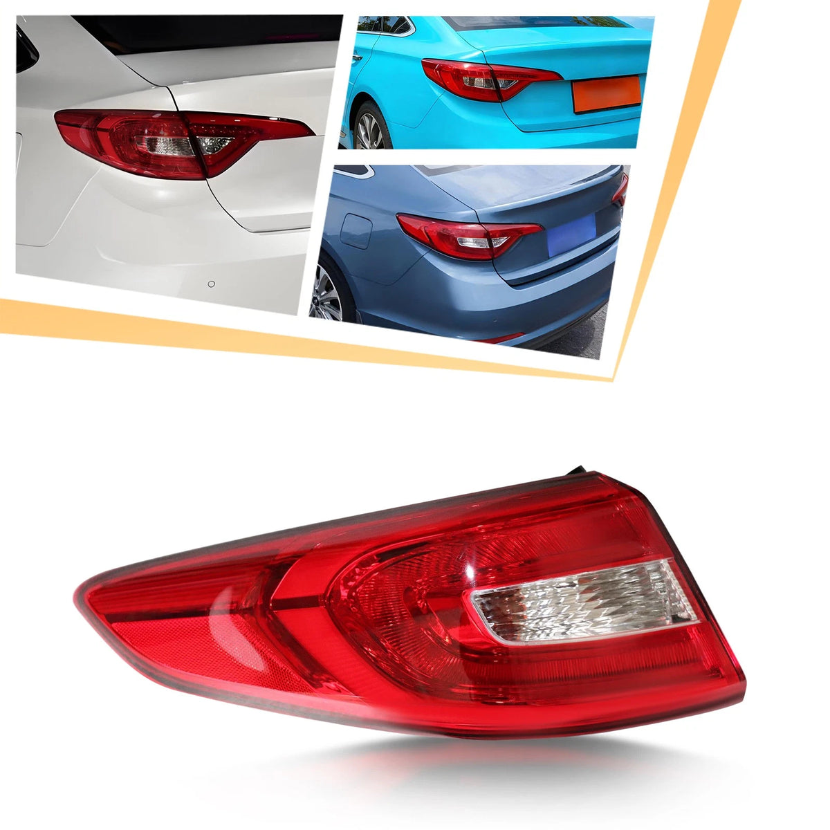 Left Driver Outer Tail Light for Hyundai Sonata (2015–2017) 92402C2000