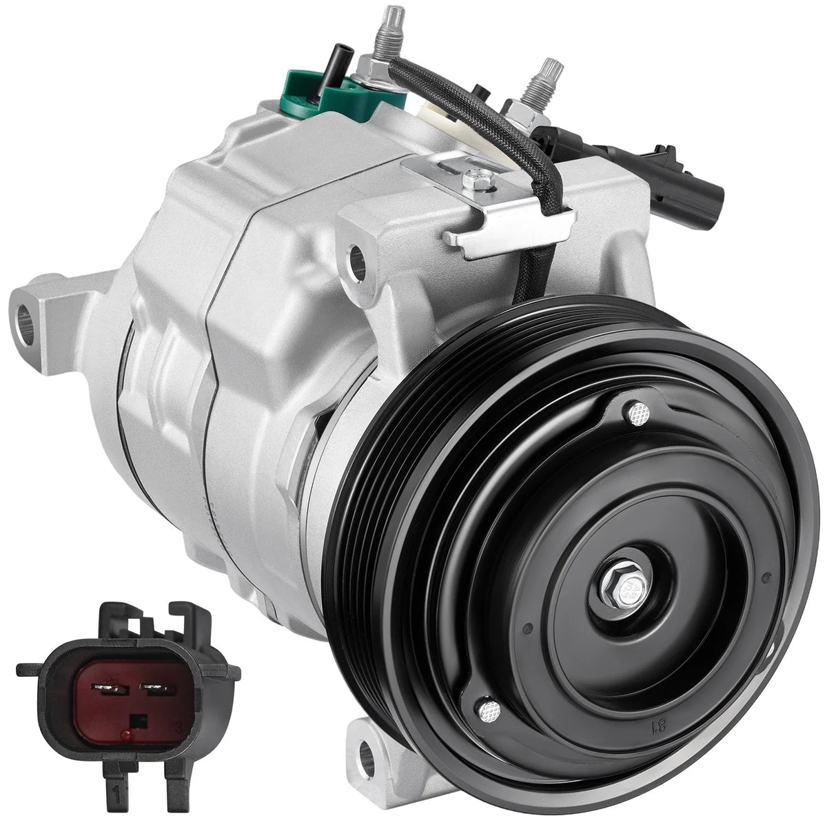 A/C Compressor w/ Clutch & Pulley for Dodge Charger (2011–2013) 5.7L 6.4L