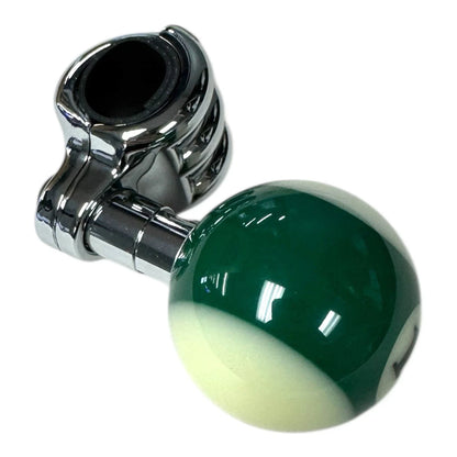 Steering Wheel Spinner Knob for 14 Pool Ball Green Stripe (Universal)