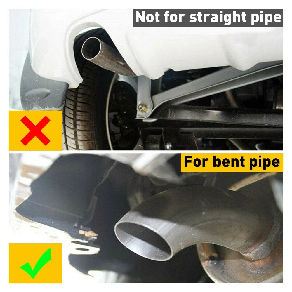 Chrome Stainless Steel Rear Exhaust Pipe Tail Muffler Tip for