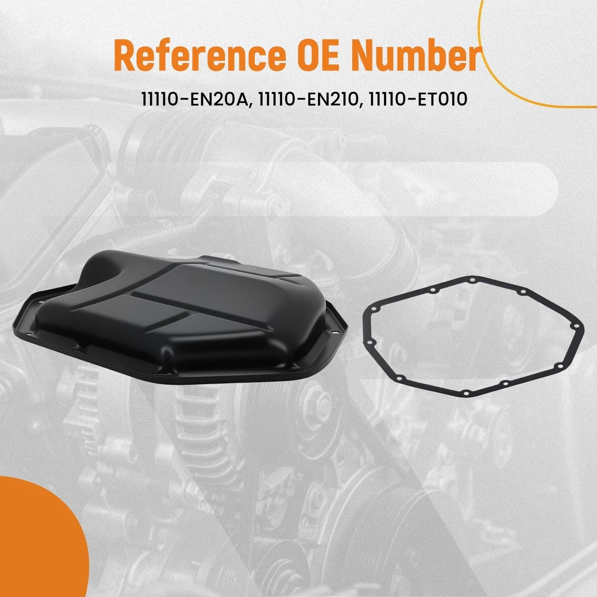 Engine Oil Pan Assembly for Nissan Cube, Sentra (2007–2014) 11110-EN210, Gasket