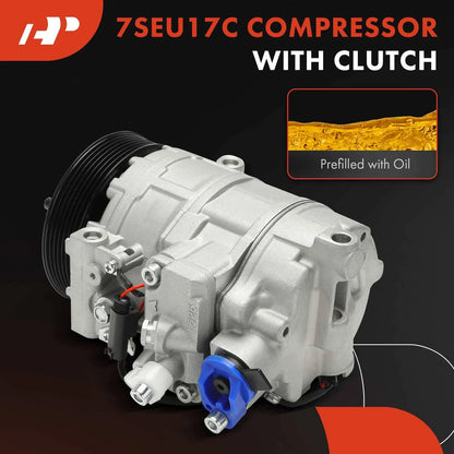 A/C Compressor with Clutch for Mercedes-Benz W203 C-Class (2000–2007)