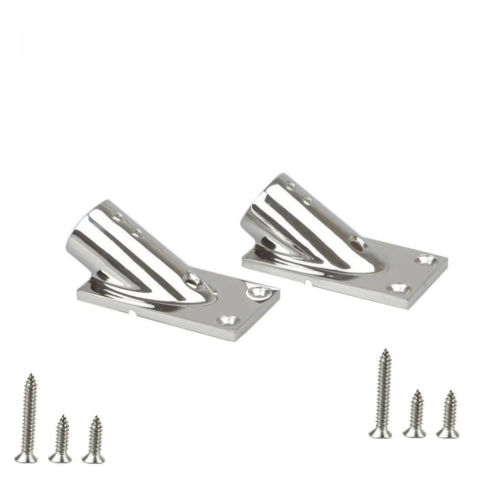 316 SS Rectangular Hand Rail Base for Yachts Boats (Fits 22mm 25mm Pipes)