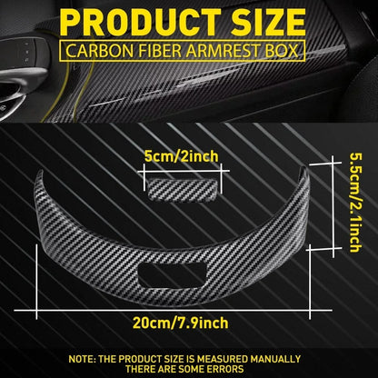 Carbon Fiber Console Armrest Button Trim for Mercedes Benz C350e (2015–2020)