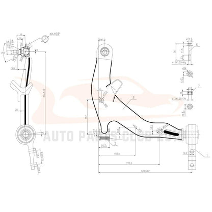 Set of 8 Steering Control Arm Ball Joints for Nissan Murano (2003–2004)