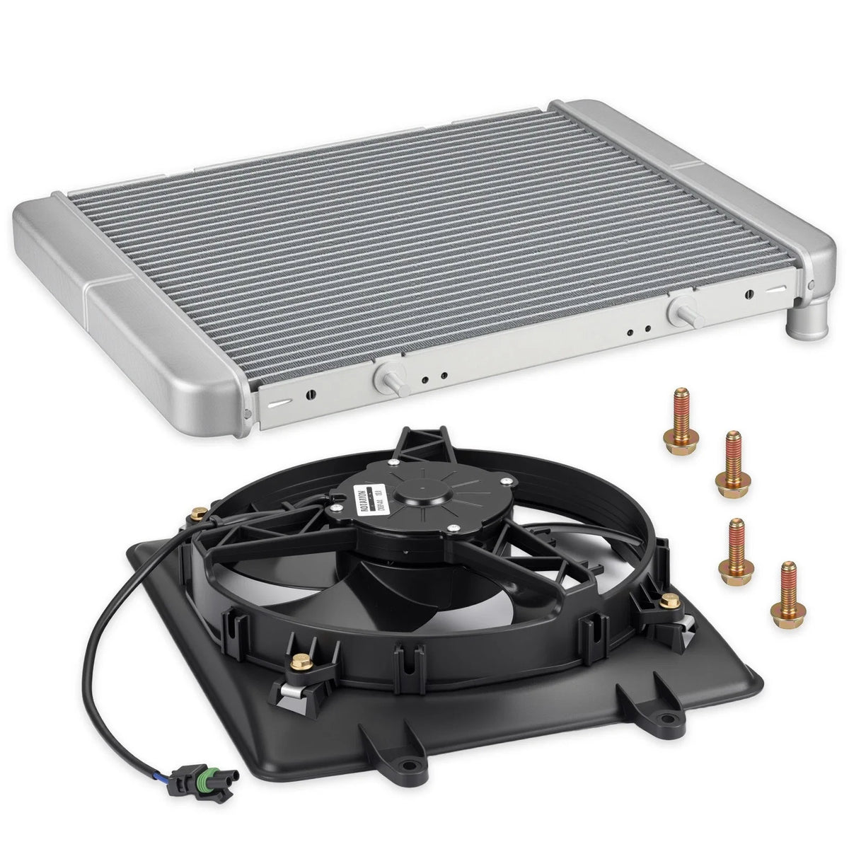 Aluminum Radiator + Cooling Fan for Polaris Sportsman 700 EFI (2004–2008)