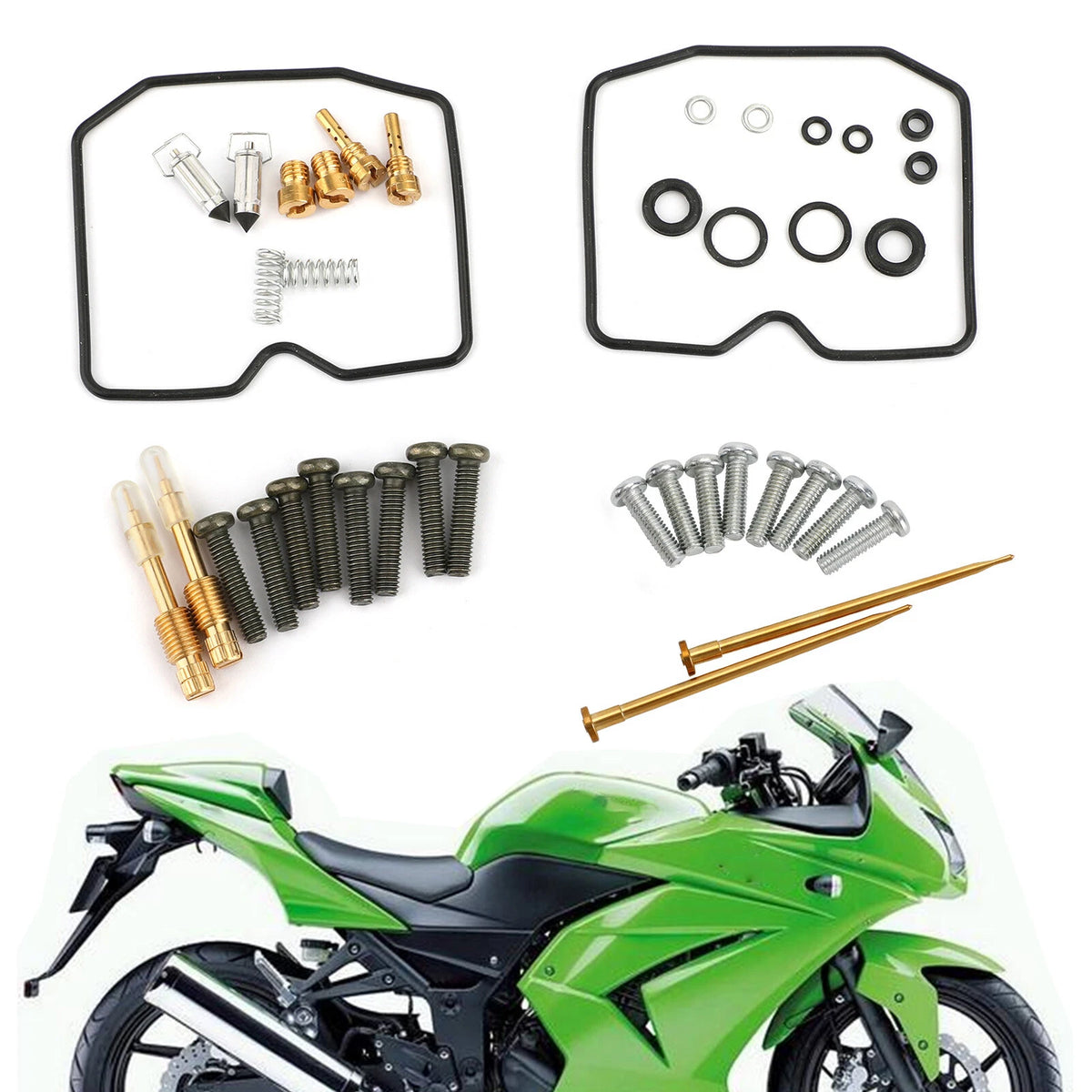 Carburetor Rebuild Kit for Kawasaki EX250 Ninja 250R (2008–2012) M566-A104