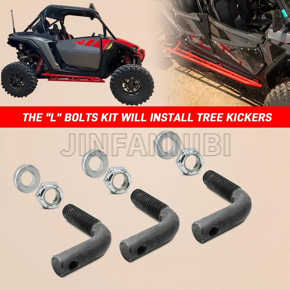 Tree Kicker Mounting Hardware for Polaris RZR XP 1000 / RZR Turbo S (2014–2022) - UTVD-KICKER-HOOK-L-BOLTS