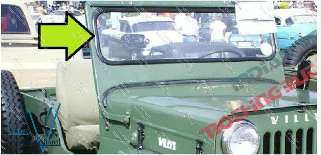 Fixed Glass Windshield Weather Strip for Jeep Willys CJ3A CJ3B (1946–1968)