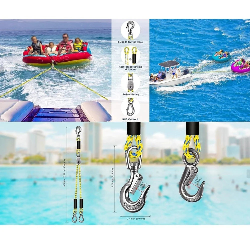 Quick Connector Tow Rope 2.4m for Tubing Boats (46cm)