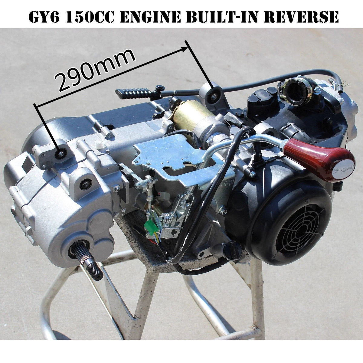 Fully Auto Reverse Gear Engine + Electric Wire Loom Harness + Carby for GY6 150CC