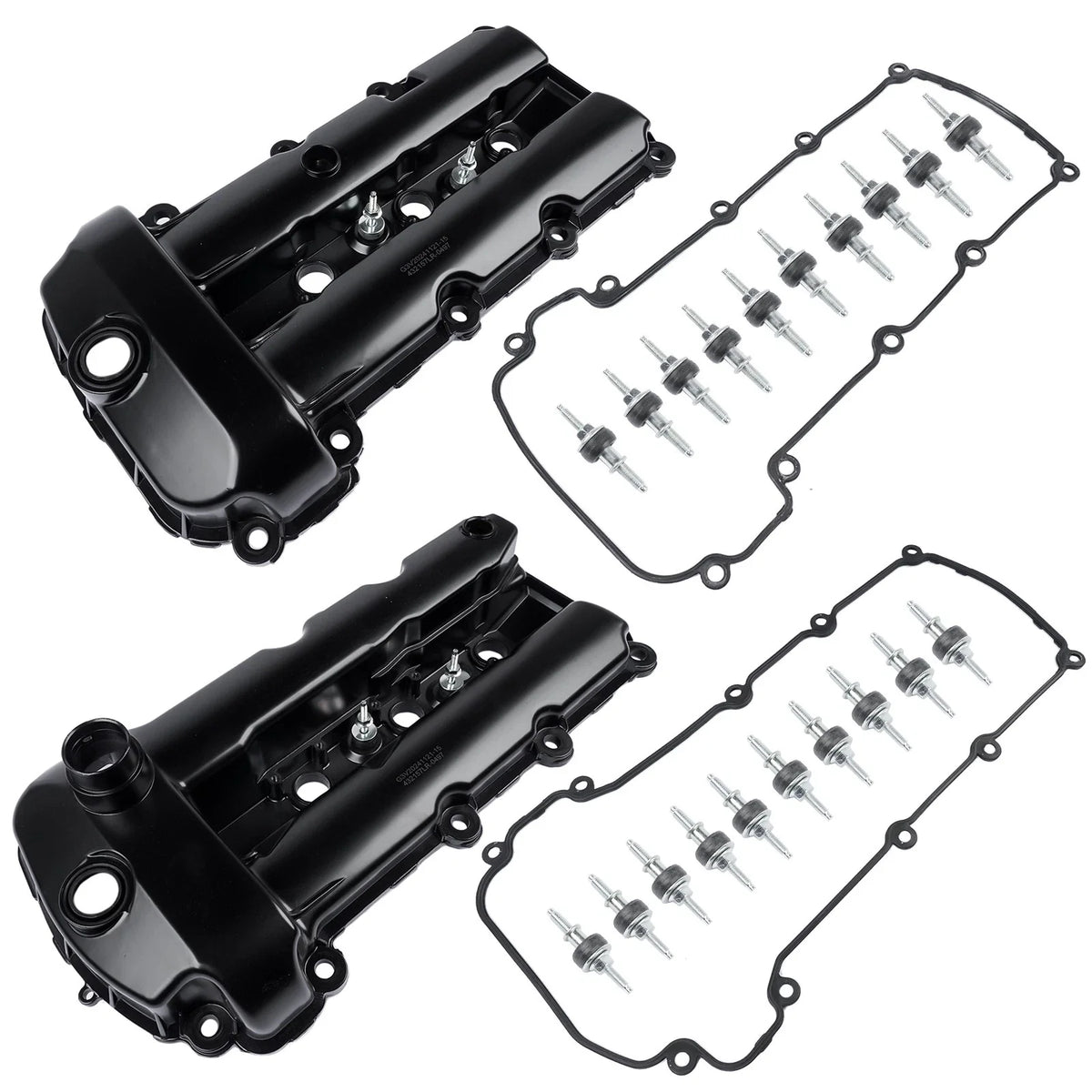 2X Engine Valve Covers with Gaskets for Jaguar S-Type (2002–2008)