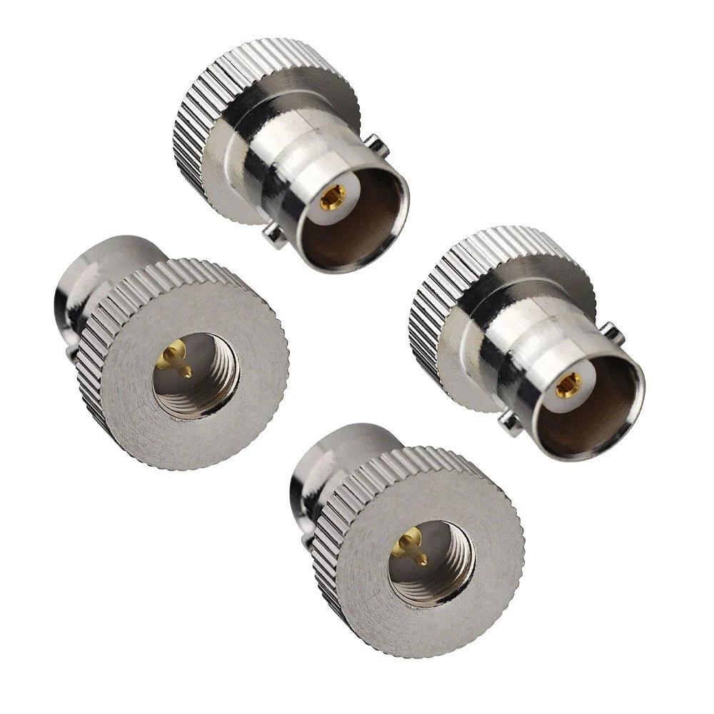 Set of 4 SMA Male to BNC Female RF Coaxial Adapter Connectors