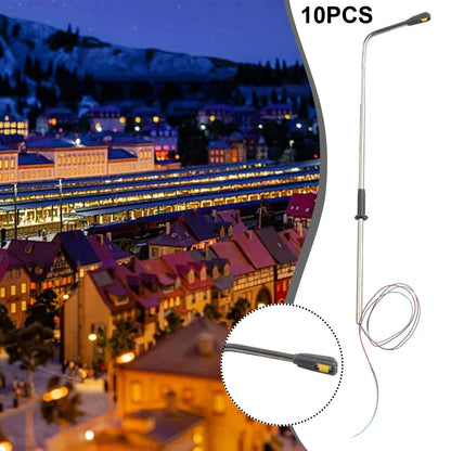 Set of 10 Street Lights for OO HO Scale (10.8cm, 4.25'')