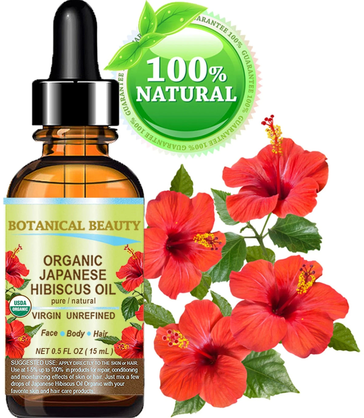 Hibiscus Oil 0.5 Fl Oz for Botanical Beauty