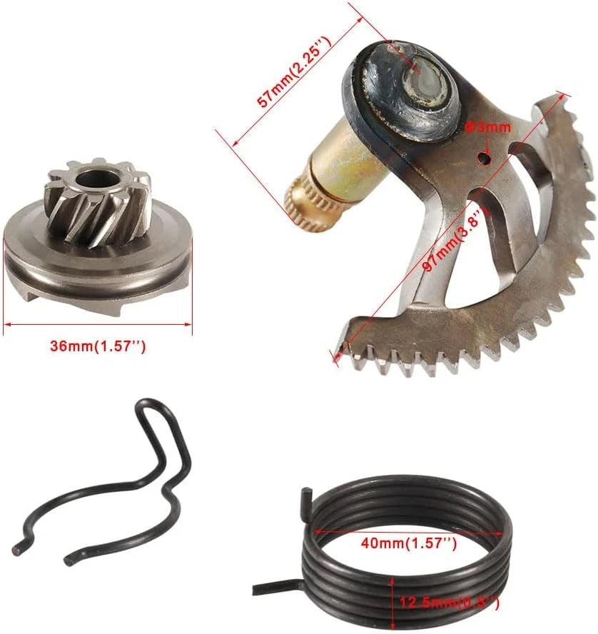 Kick Starter Shaft Sleeve Gear Spring Kit for KTM 50 SX50 (50CC)