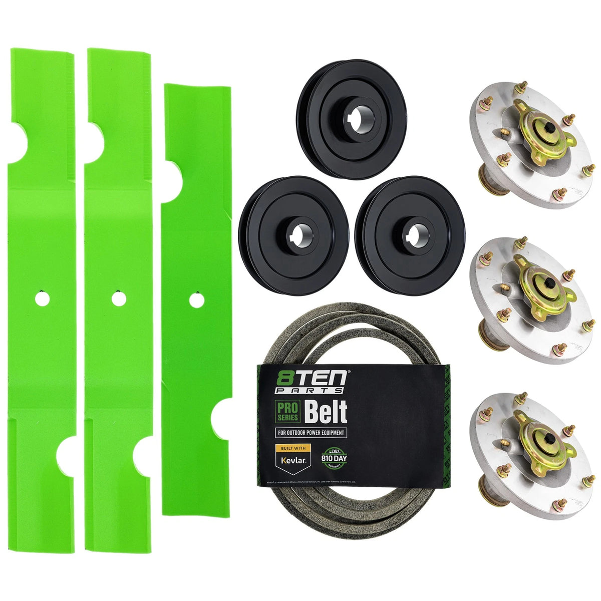 8TEN Blade Spindle Belt Kit for Grasshopper M248 (320239, 320234, 415870, 382084)