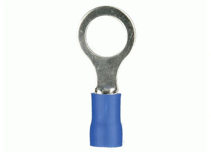Package of 100 Blue Vinyl Ring Crimp Terminals 16-14 Gauge BVRT38