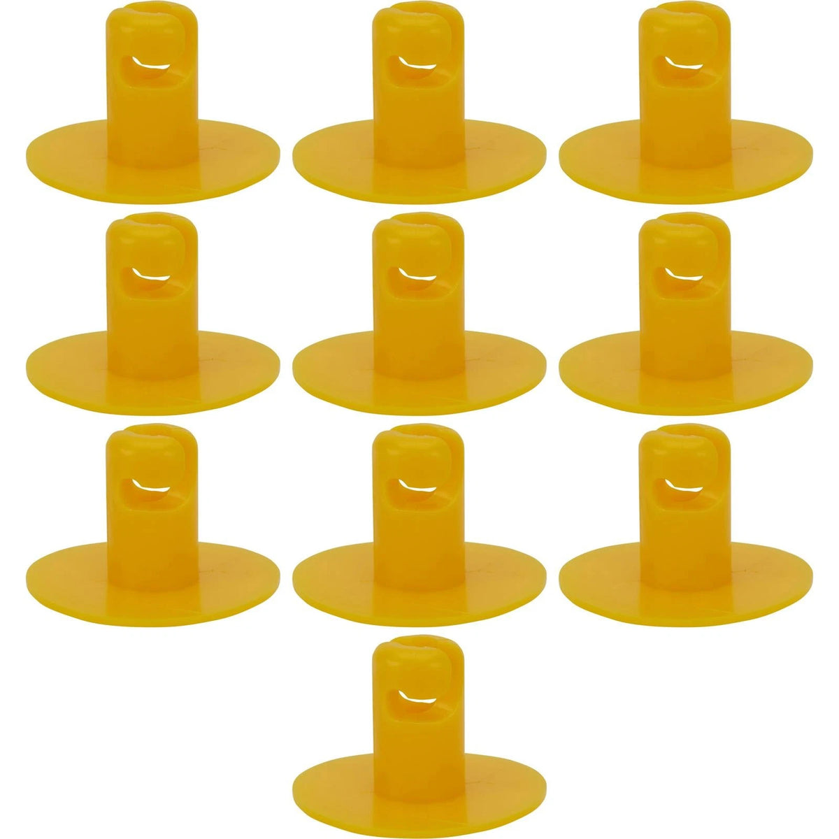 Set of 10 Plastic Large Head Quarter Turn Fasteners for (Grip .500") - 91007137-YEL