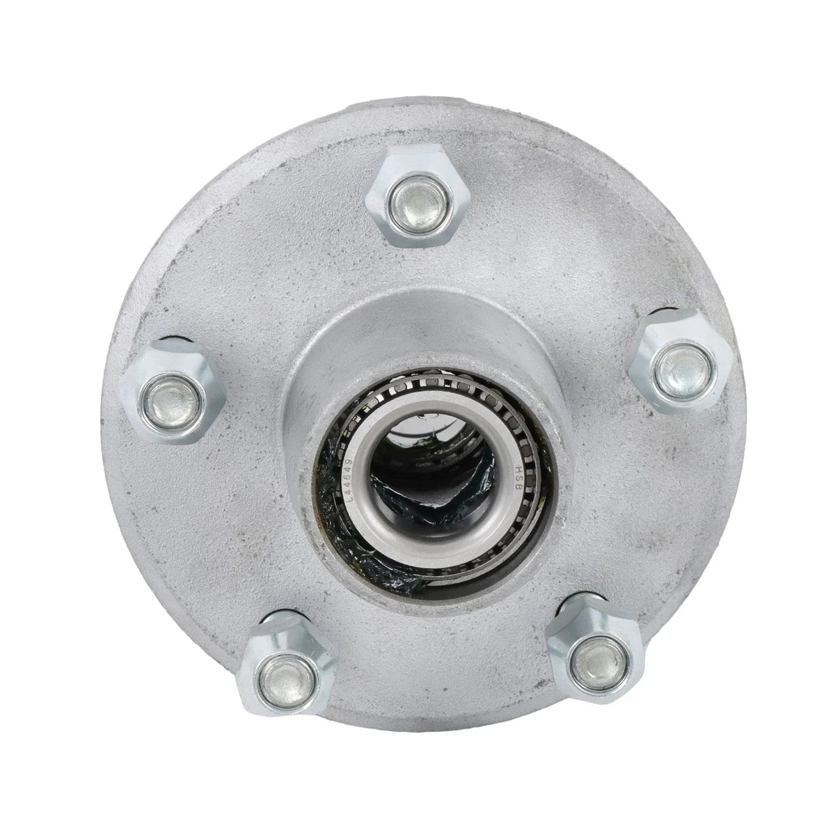5" Galvanized Trailer Hub for 2000 lbs Spindle (Pre-Assembled)