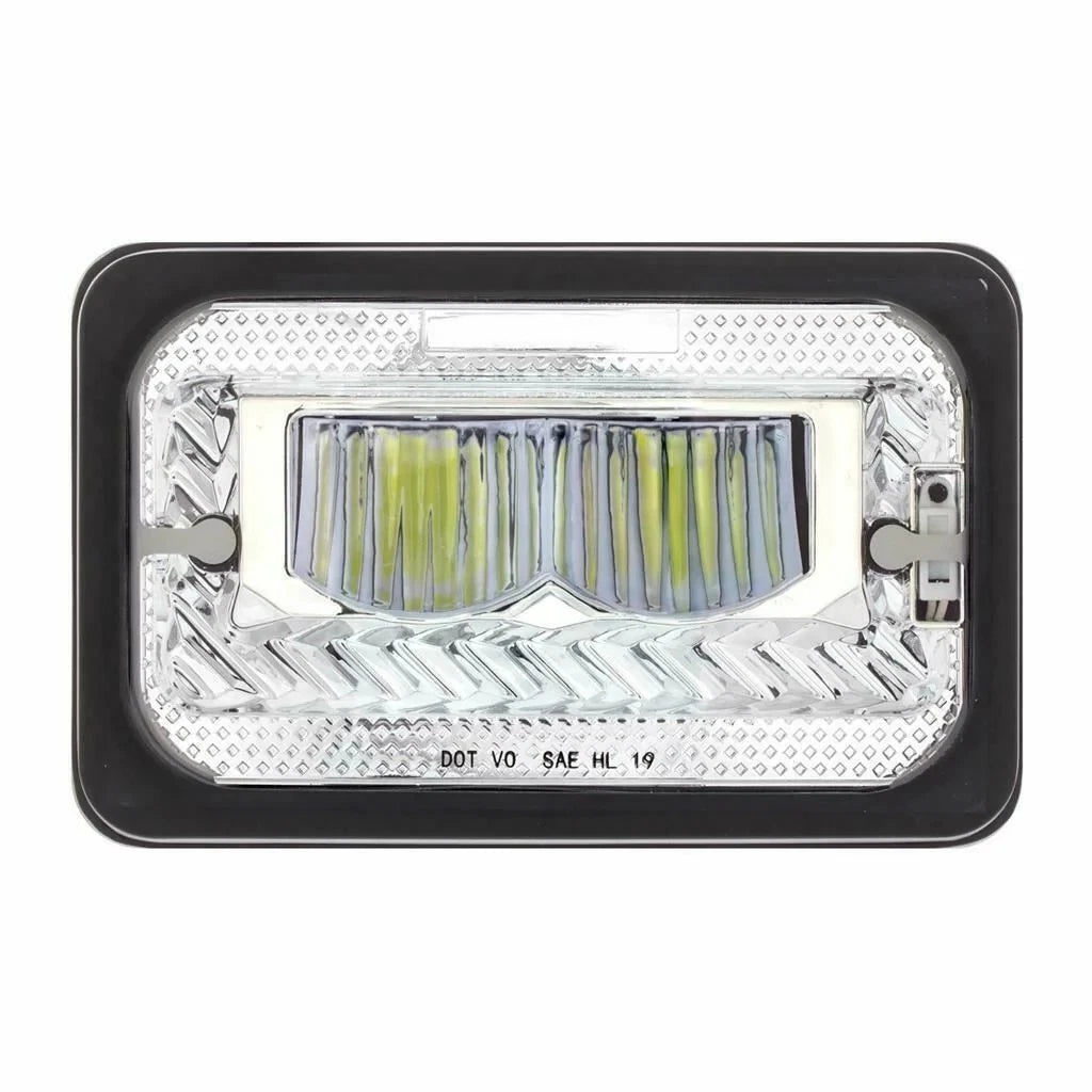 UP Heated LED Headlight for - H4656, Chrome #34132