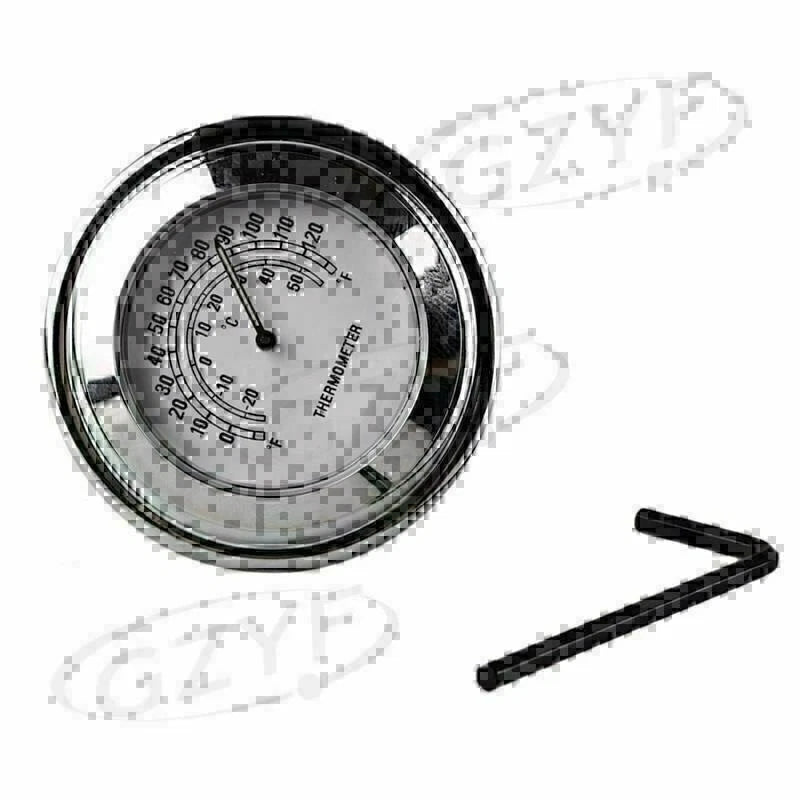 1PC Chrome Digital Thermometer Gauge for Universal Handlebar HT-15YF006