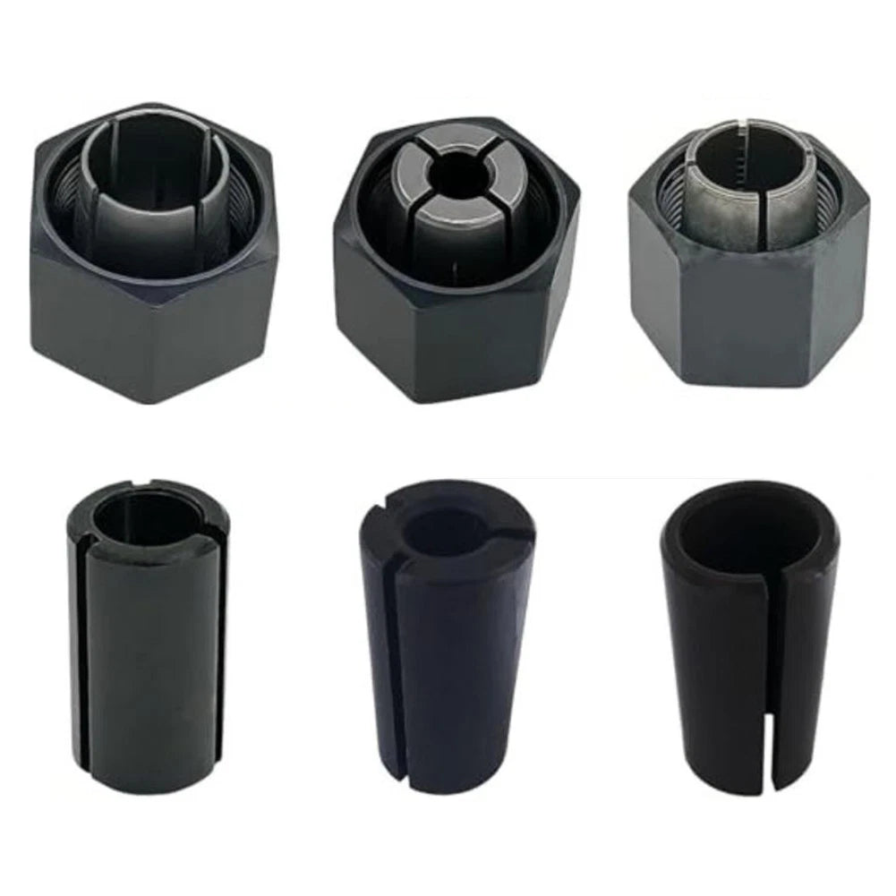 Collet Chuck and Nut Set for 1/4 inch, 1/2 inch, 12mm, 1/2-3/8 inch
