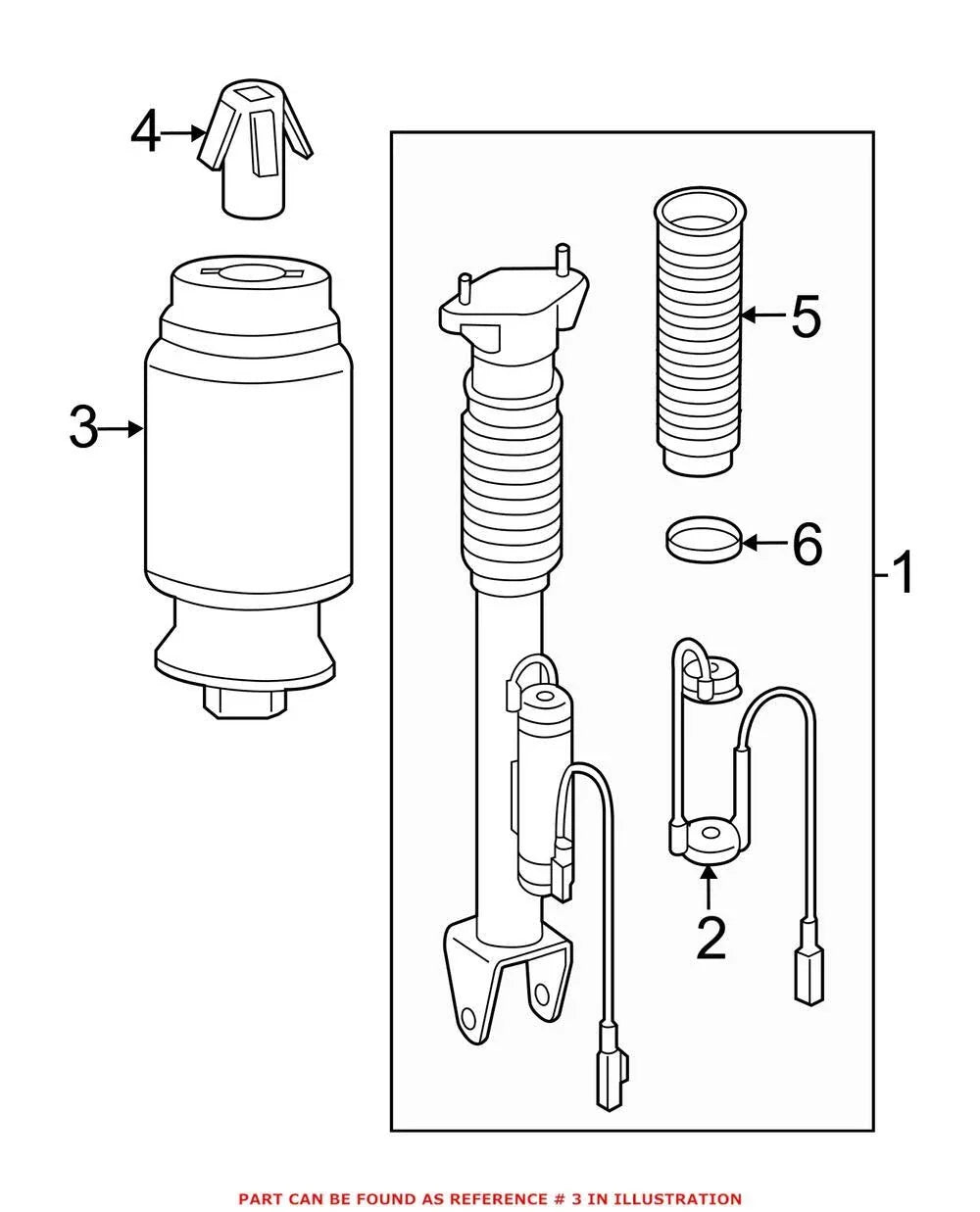 Genuine OEM Rear Air Suspension Spring 1663200625 for Mercedes-Benz (2016–2021)