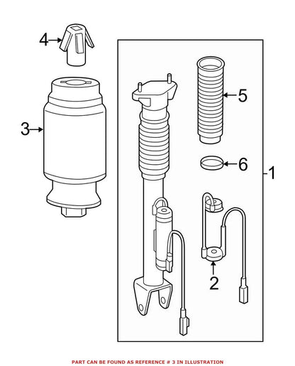 Genuine OEM Rear Air Suspension Spring 1663200625 for Mercedes-Benz (2016–2021)