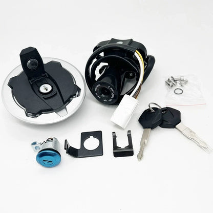 Ignition Switch Gas Cap Seat Lock Set & 2X Keys for Kawasaki Z650 ABS (2020–2022)