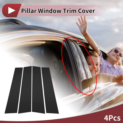 Set of 4 Car Door Pillar Window Trim for Toyota Yaris Cross (2020–2025) Black