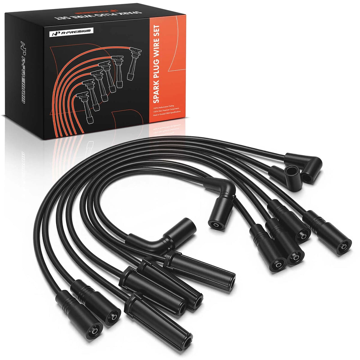 Set of 7 Spark Plug Wires for Chevrolet Silverado 1500 GMC Sierra 1500 (2002–2007) - 1AMSW00084, 27720