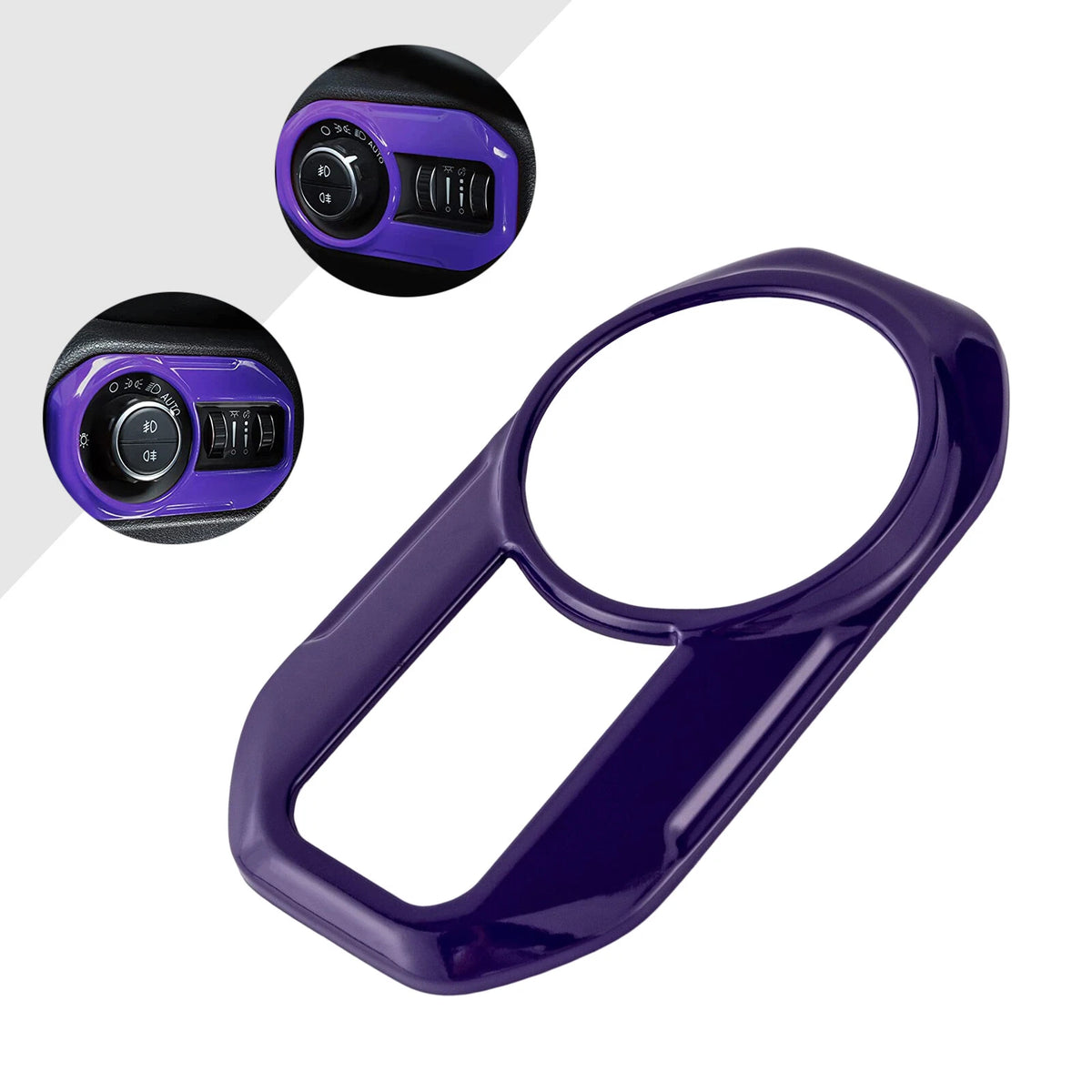 Headlight Switch Button Cover Trim for Jeep Wrangler JL JT (2018–2021)