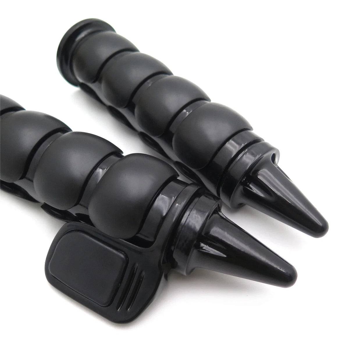 Black Handlebar Hand Grips 25mm Throttle Boss for Harley Touring Sportster