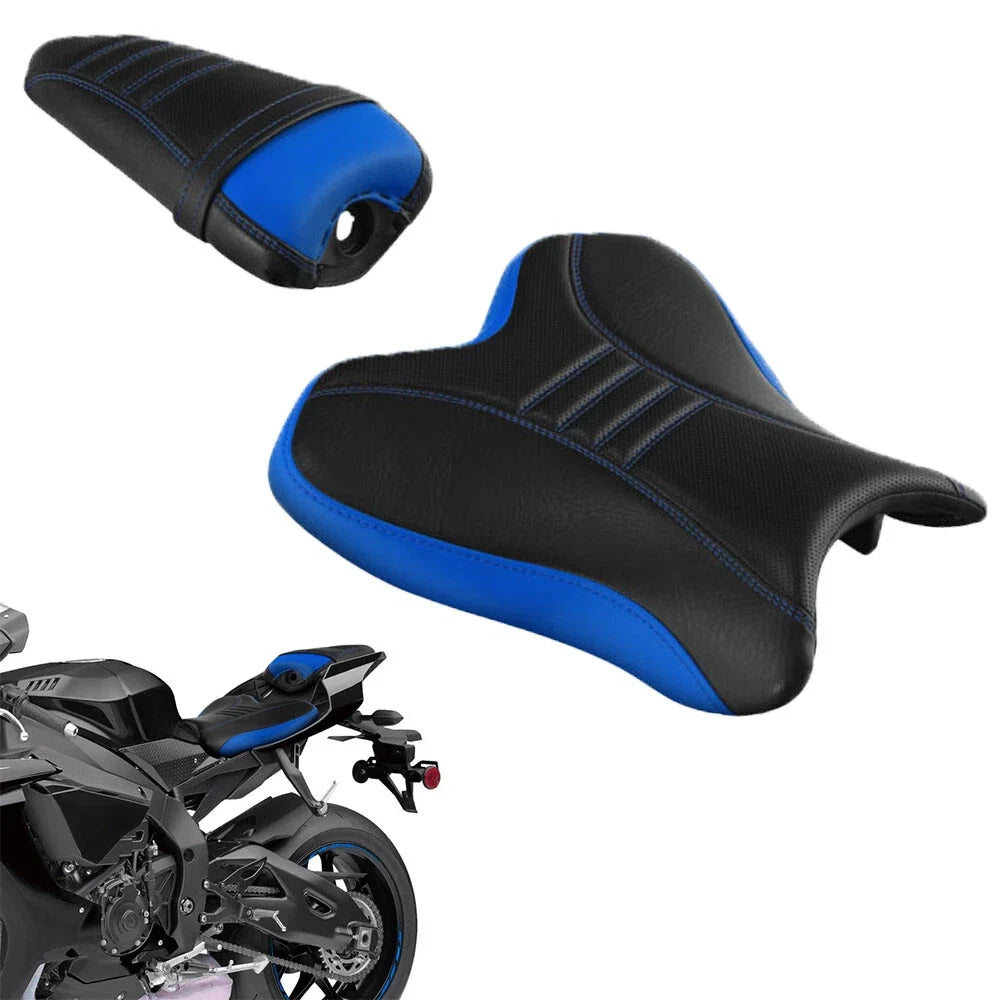 Rider Driver & Passenger Seats for Yamaha YZF R1 (2015–2024) Black Blue