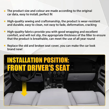 Driver Bottom Leather Seat Cover for Toyota Tundra & Sequoia (2007–2013)
