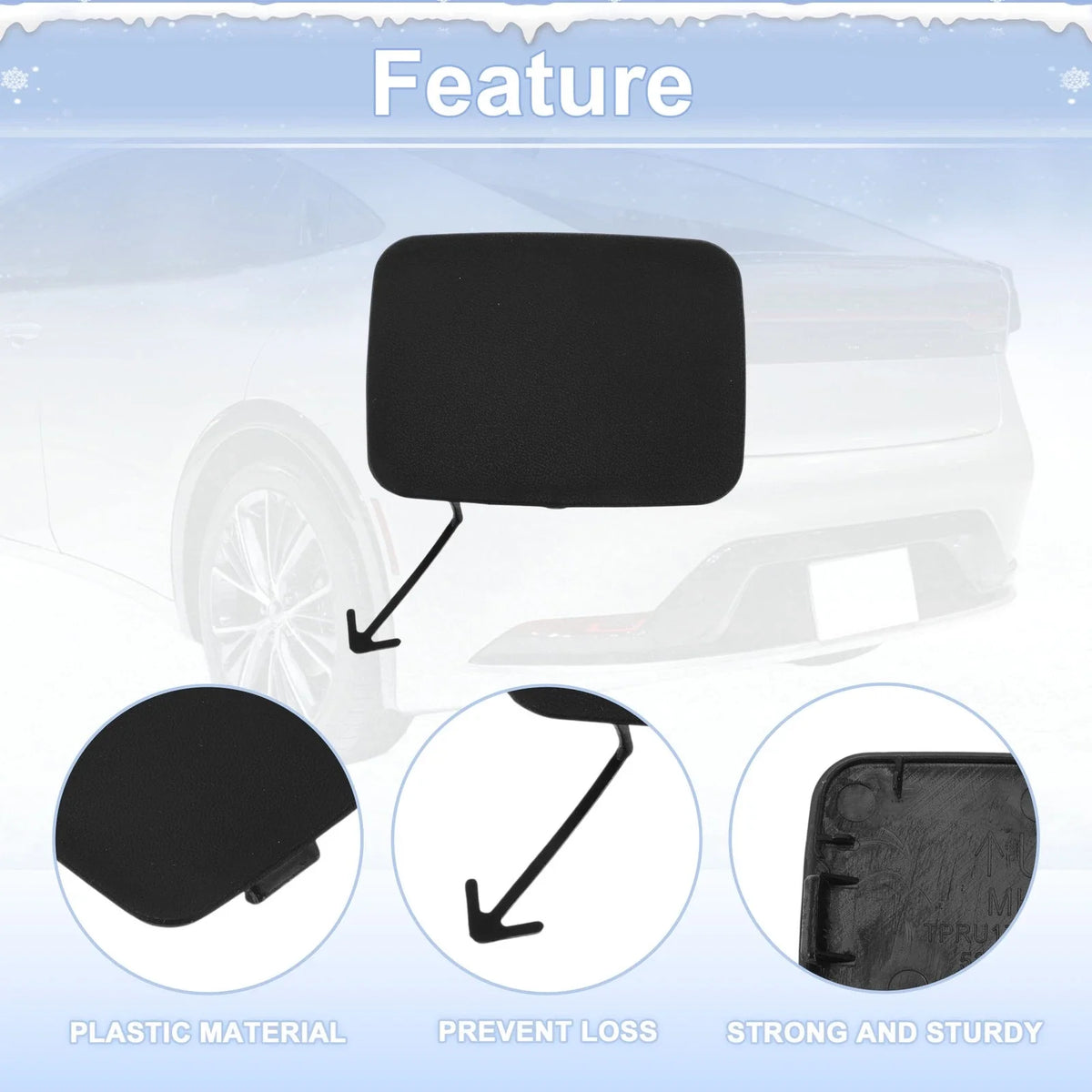 Tow Hook Cover Cap for Toyota Prius Prime (2017–2021) No. 5216447060