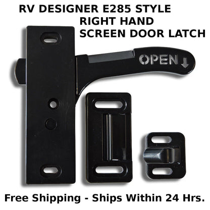 Set of 2 Right Hand Screen Door Handle Latch for RV Camper Trailer E285