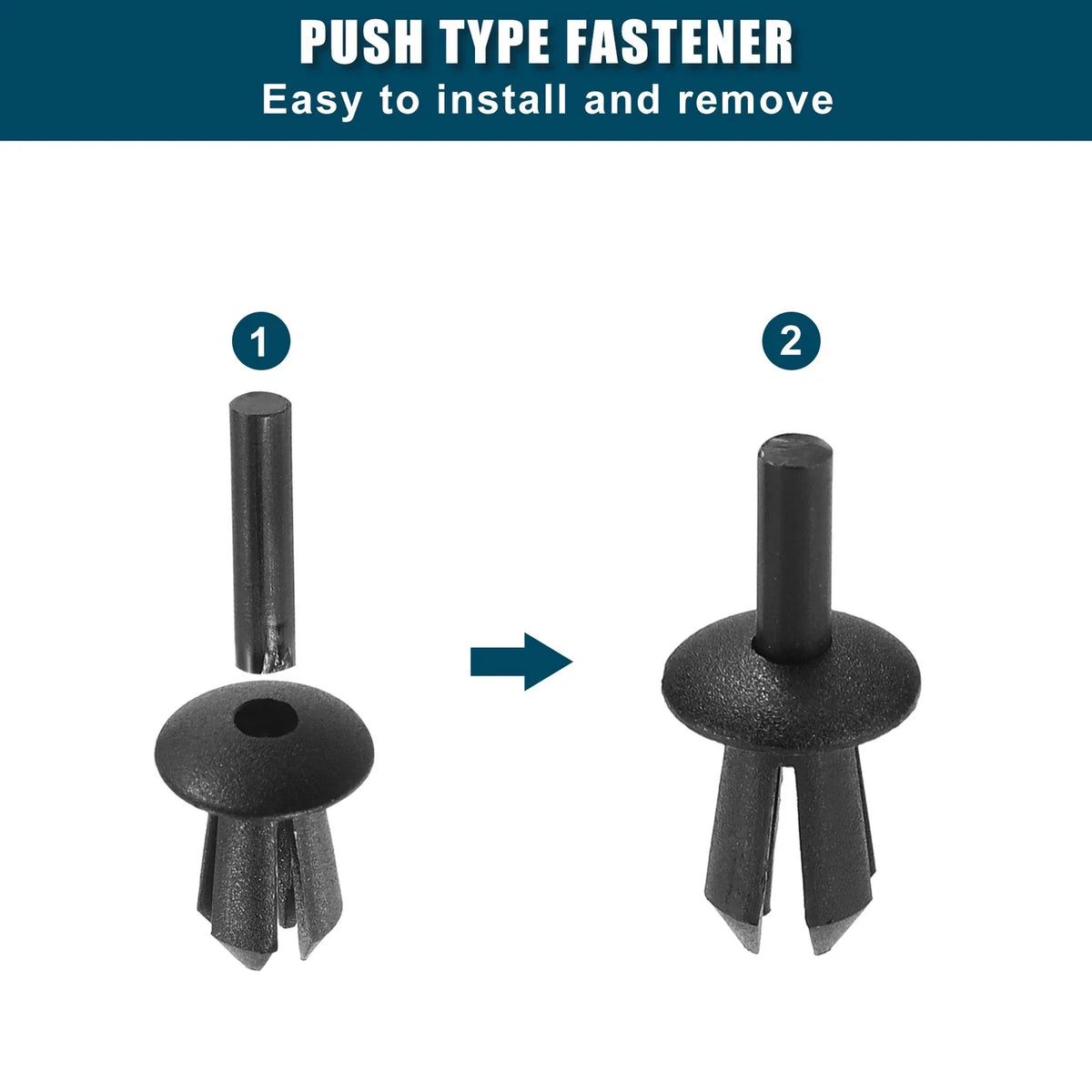 Set of 20 Fender Liner Clips for BMW 128i (No. 51161881149) Black